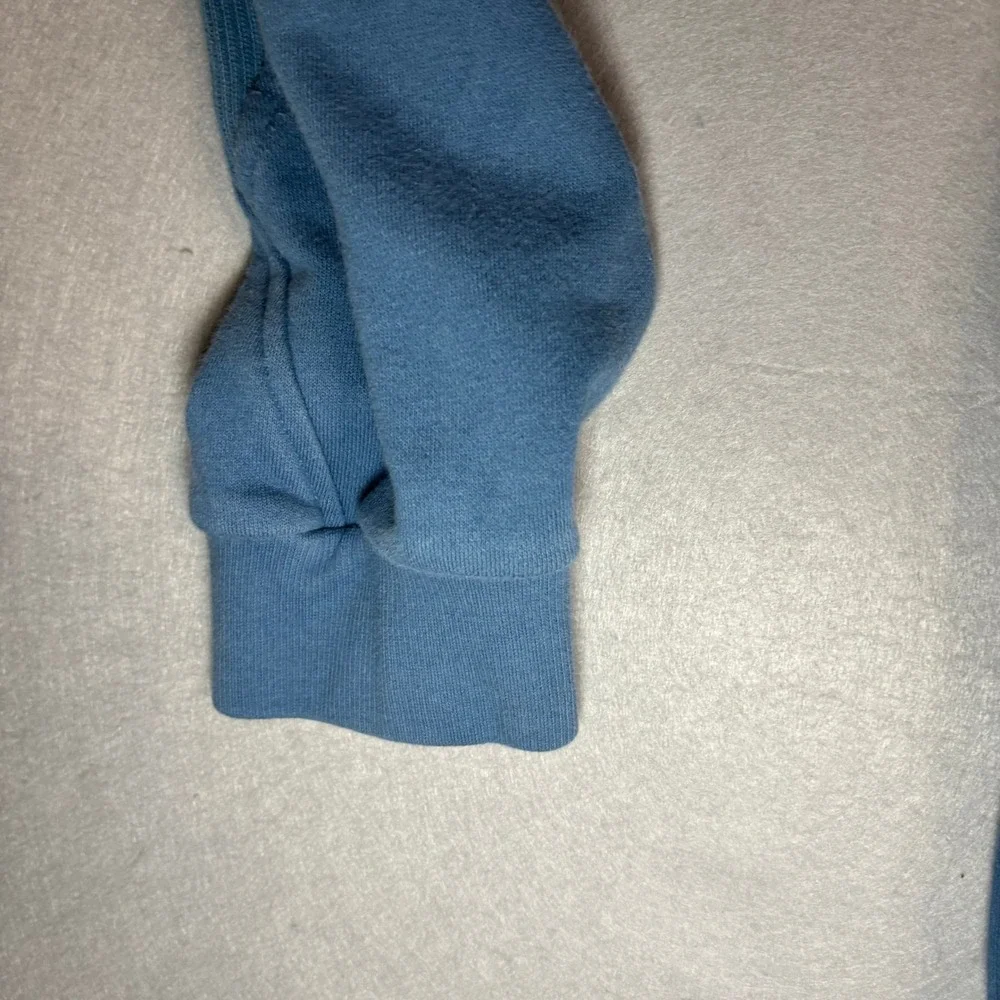 adidas Pullover Hoodie Small Blue Logo Kangaroo Pocket